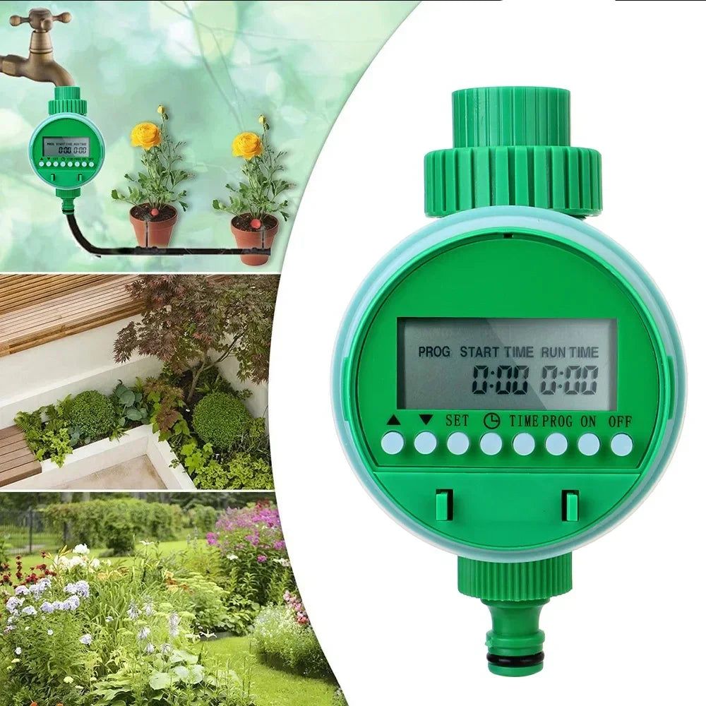 Electronic Automatic Irrigation Timer Plant Watering Control Device with Display Garden Intelligent Valve Watering Outdoor Spray