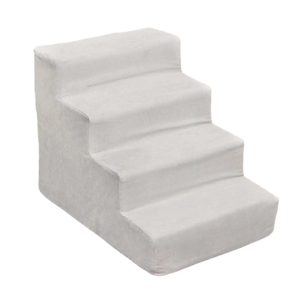 Dog Ramp Stairs Versatile Gentle Slope Shape for Older Dogs, Cats Removable Cover Sturdy Anti Slip High Density Sponge