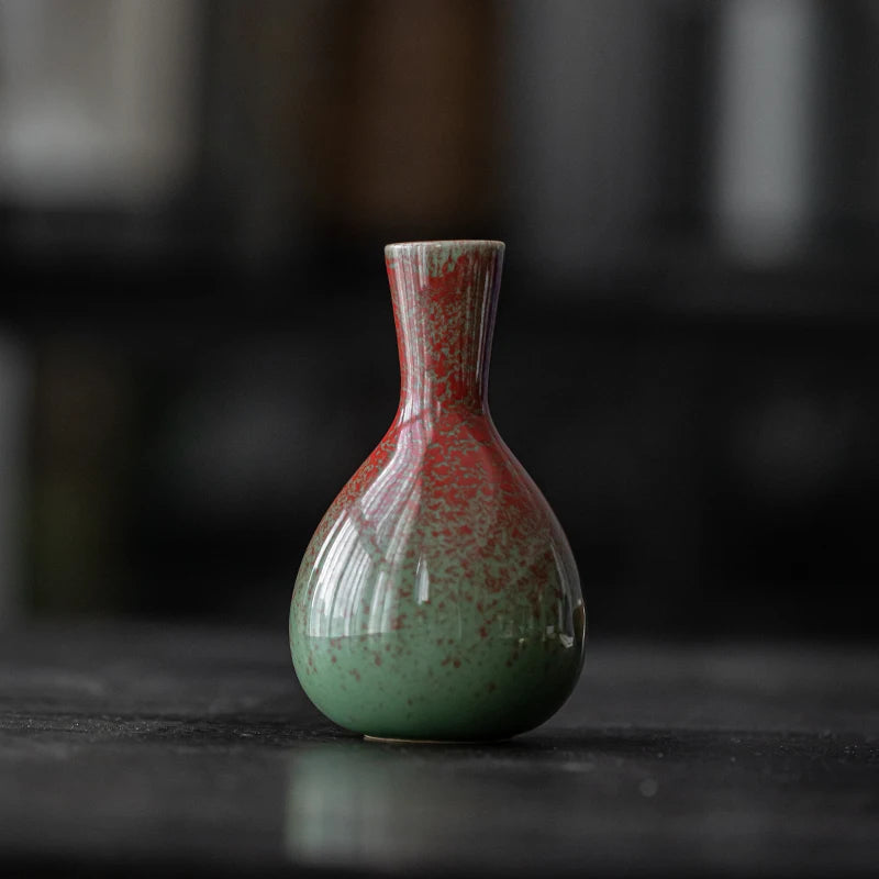 Ceramic Vase Flower  Decorative Vase Retro Style for Flowers Grass Indoor Living Room Dining Table Office Home Decor