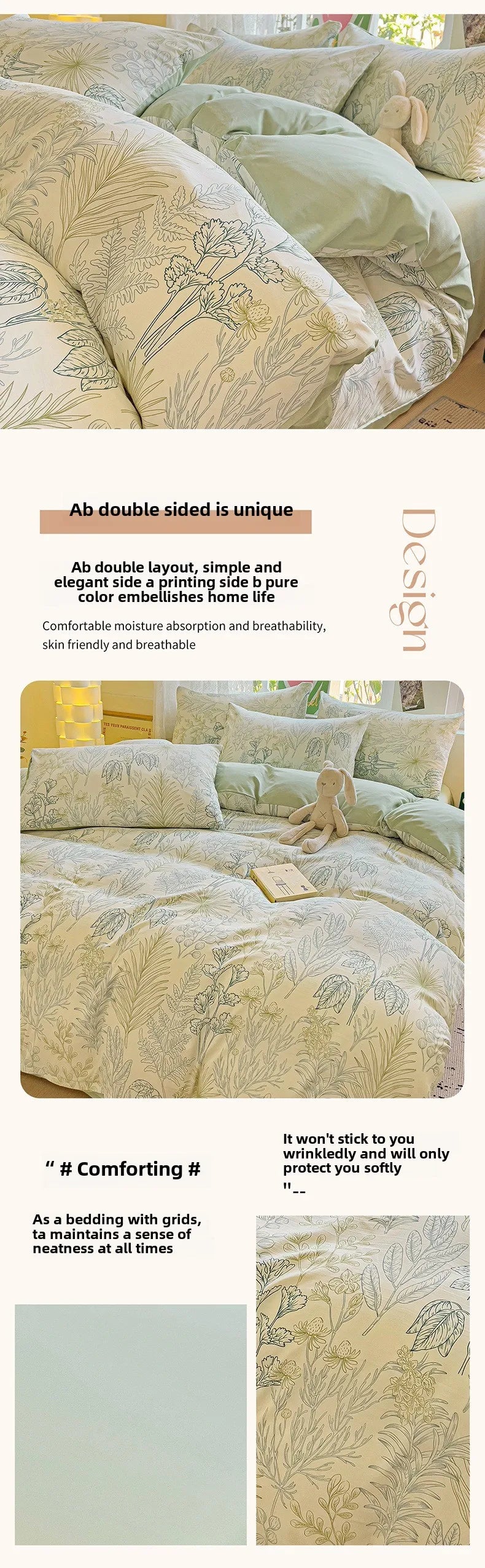 4pcs/set Bedding Set Simplicity Style Twin Queen Size Duvet Cover Flat Sheet Pillowcase Kids Adult Comforter Sets Home Textile