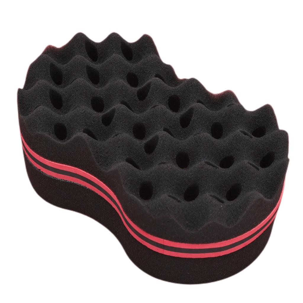 African Magic Barber Sponge Double Sided Magic Hair Curl Weave Dreads Sponge Brush Hair Brush For Black Man Hair Twist Sponge
