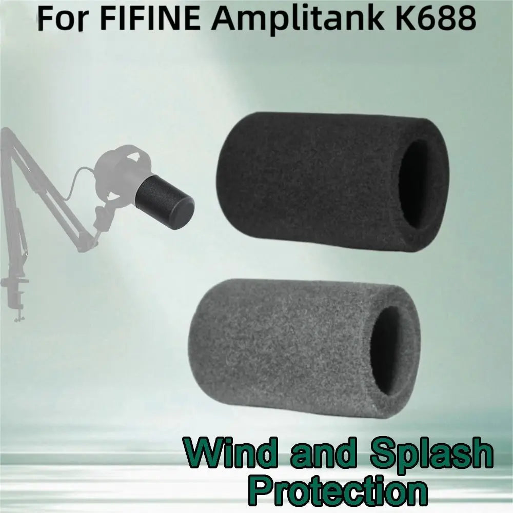 1 Pcs Sponge Foam Replacement Mic Windscreen Cover Flocked Sponge Foam Windproof Microphone Cover for FIFINE Amplitank K688