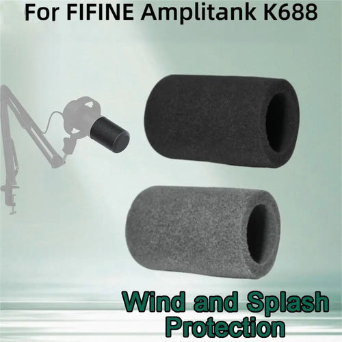 1 Pcs Sponge Foam Replacement Mic Windscreen Cover Flocked Sponge Foam Windproof Microphone Cover for FIFINE Amplitank K688