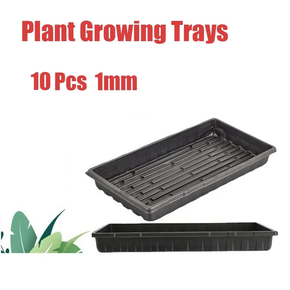 10Pcs Plastic Growing Trays No Holes Seed Propagation Tray Durable Nursery Seedling Trays Reusable Seed Germination Trays
