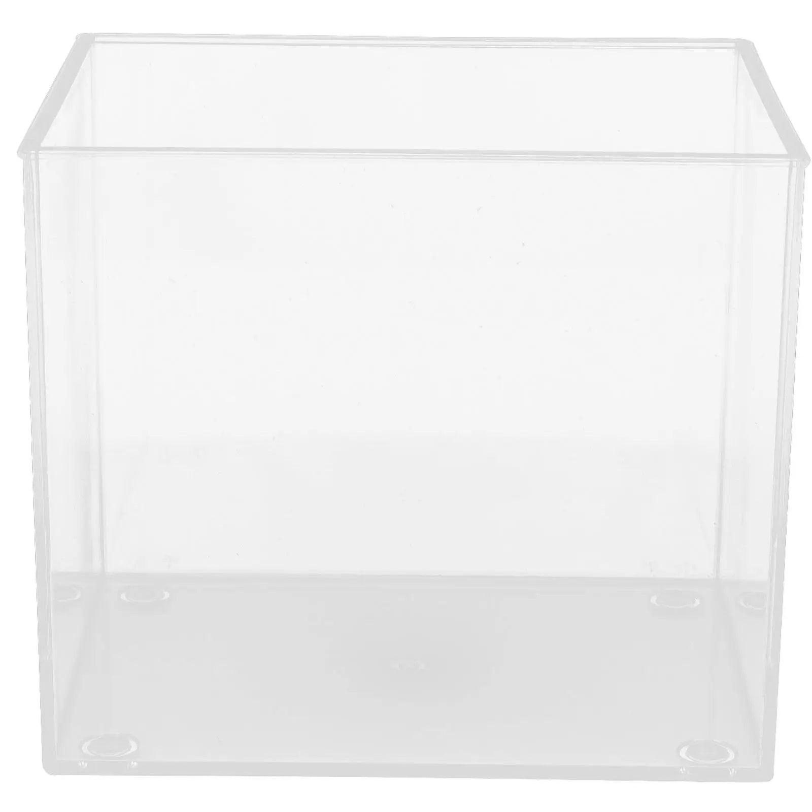 Desktop Aquarium Small Fish Tank for Betta Rimless Clear Plastic Tank Household Multi-Use Aquarium for Indoor Decoration