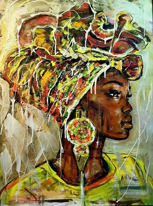 African Black Woman Graffiti Art Posters And Prints Abstract African Girl Canvas Paintings On The Wall Art Pictures Wall Decor