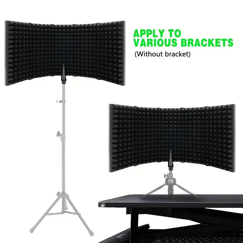 3 / 5 Panel Reflection Filters Professional Studio Recording Microphone Isolation Shield Suitable For Any Condenser Mic