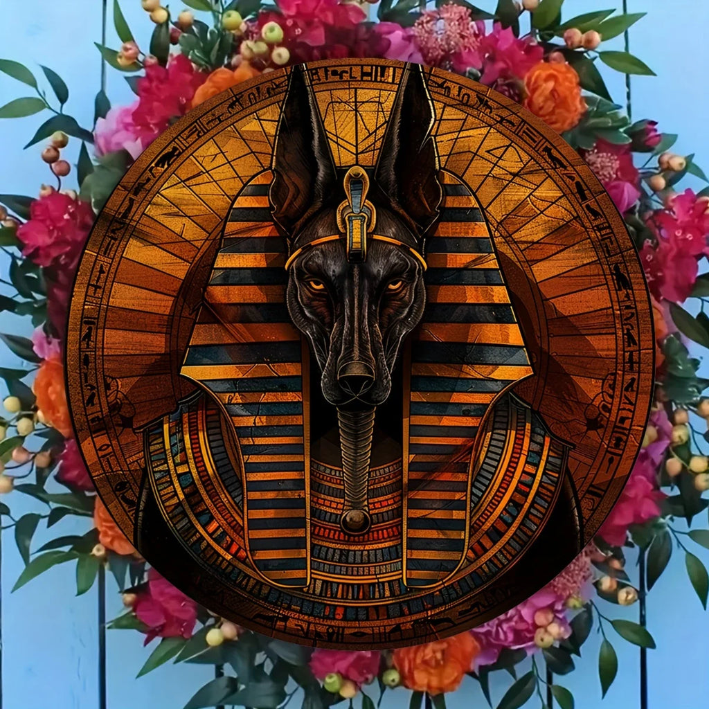 Ancient Egyptian Anubis Wall Art Sign,Rustic Acrylic, Mythical Home&Office,Man Cave Emblem,Creative Gift Idea,Room,Party Decor