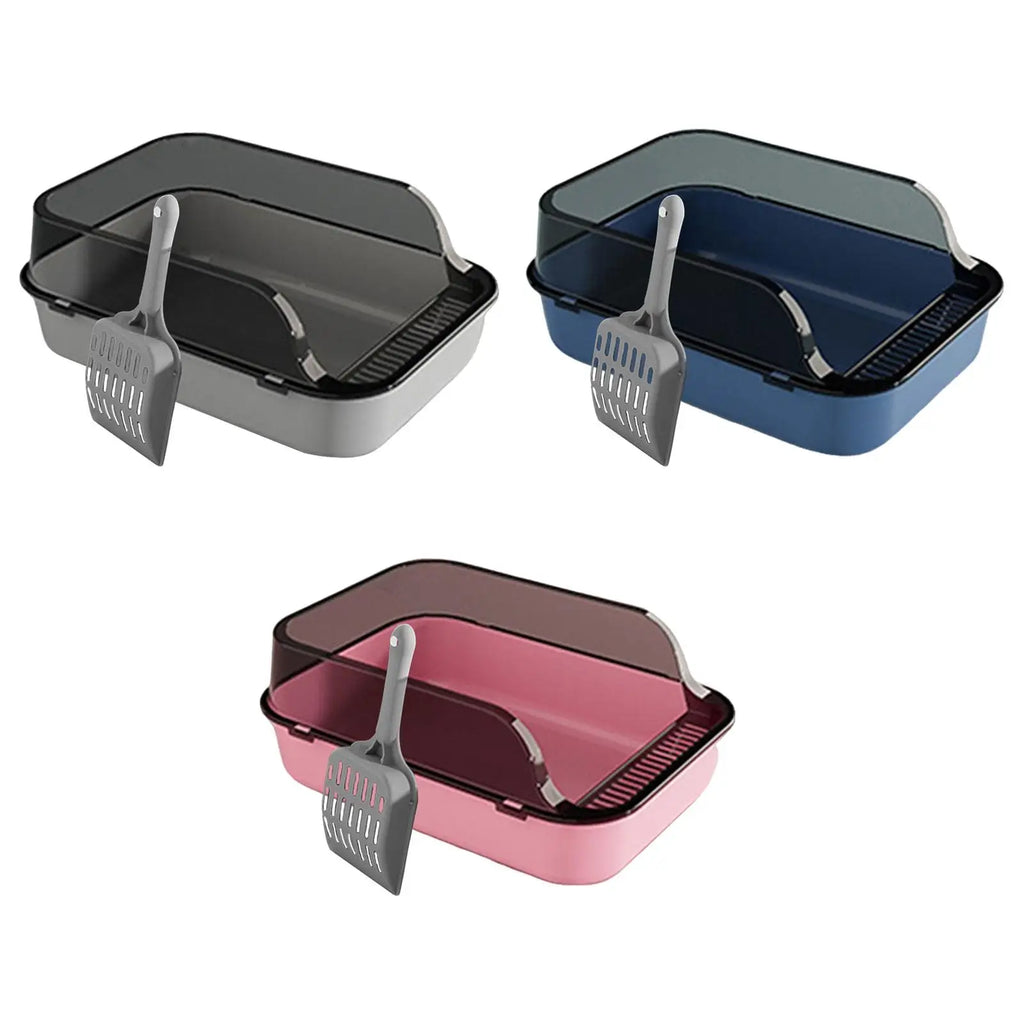 Cat Litter Box Kitten Toilet High Sided Travel Kitten Litter Pan Detachable Anti
