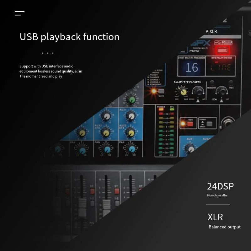 Dj Controller Mixer Audio Sound Mixing Table Card Professional Pc Digital Consoles Interface Console Pro Equipment 6/8/12Channel