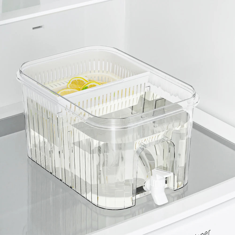 5/4L Cold Kettle with Faucet & Bracket Refrigerator Juice Pitcher Cold Water Pitcher for Party Refrigerator Drink Juice Iced Tea