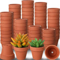 80pcs Small Mini 1.3" Terracotta Pot Clay Ceramic Pottery Planter, Cactus Flower Nursery Terra Cotta Pots, with Drainage Hole