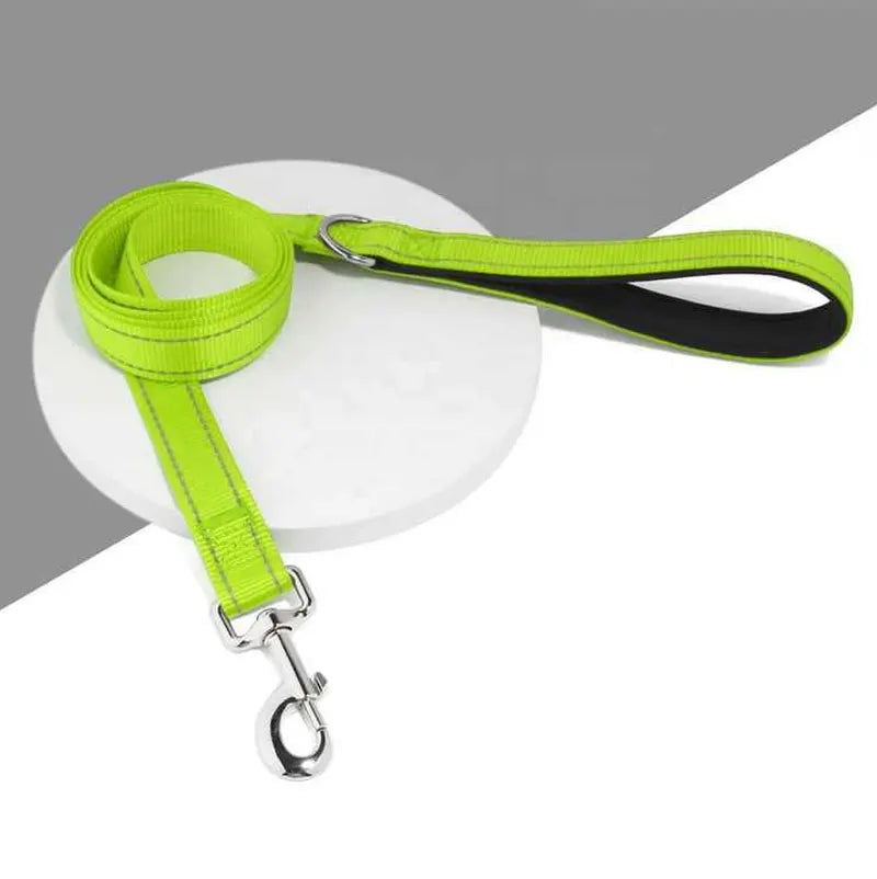 Dogs Leads Leashes Reflective Drawstring Pet Leash Explosion-proof Dog with D-ring & Metal Fastener for Dog Walking and Training
