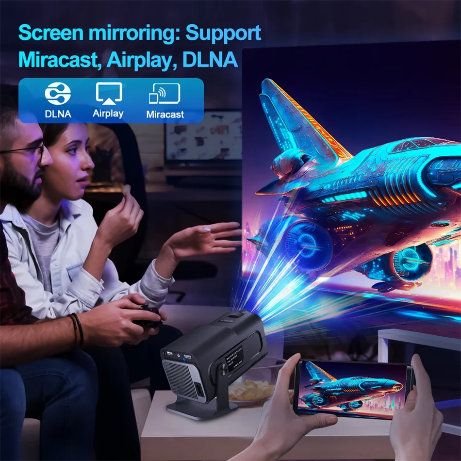 2025 4K Android 11 Projector Native 1080P 390ANSI HY320 mini Dual Wifi6 BT5.0 1920*1080P Cinema portable Projetor upgrated HY300