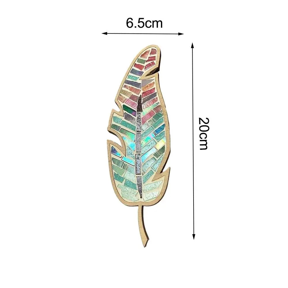 Creative Arts and Crafts DIY Mosaic Kit Stained Glass Wooden Feather Mosaic Kit Bird Bright Feather Mosaic Arts Girlfriend