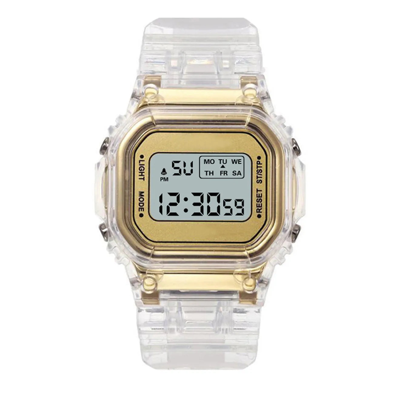 1/5pc Fashion Men Women Watches Transparent Digital Sport Lover'S Gift Children Kid'S Wristwatch Female Clock  Specification