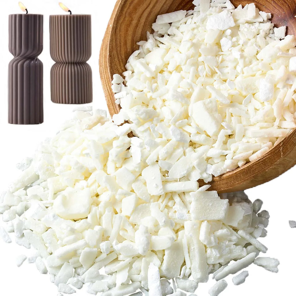 1 Pounds Pure White Soy Wax For DIY Handmade Candles Crafts 100% Additive-Free Scented Candle Raw Material Making Supplies Kit