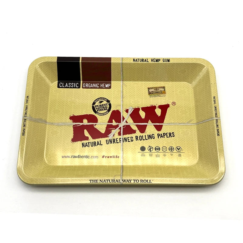 8x12.5cm Metal Tray Rolling Tobacco Container Smoking  Storage Tinplate Cigar Plate Tool Roller Case  Storage Trays