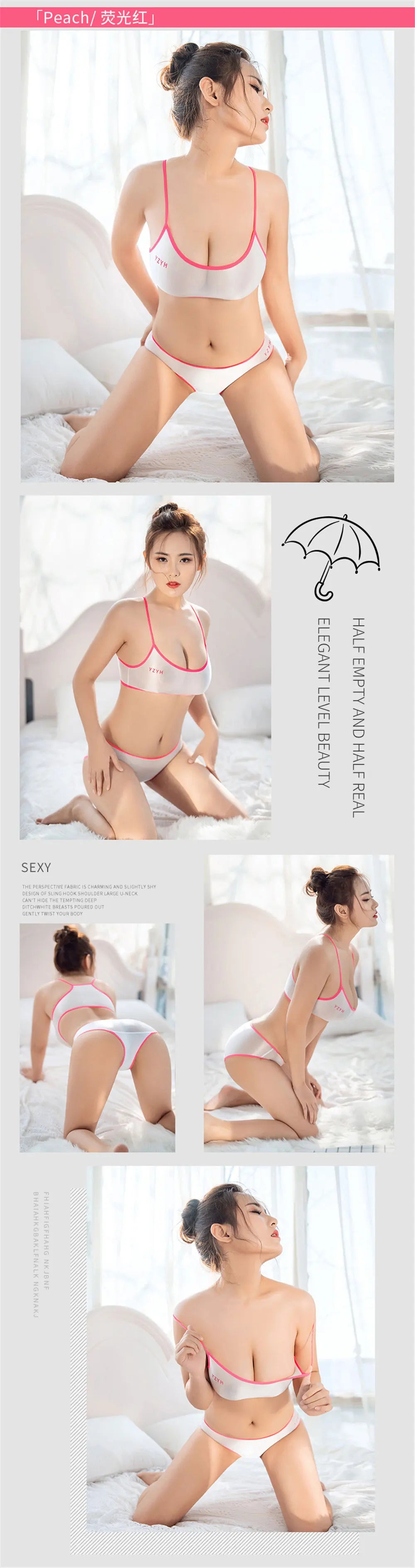 Bikini Set Backless See Through Swim Suit Two Piece Low Waist Navel Show Sexy Lingerie Bikini Nightclub Party Pole Dance Costume