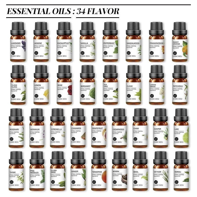 10ml Aromas Fragrance Oils Pure Undiluted Strong Smell Candle Soap Bath Home Hotel Diffuser Humidifier Candle