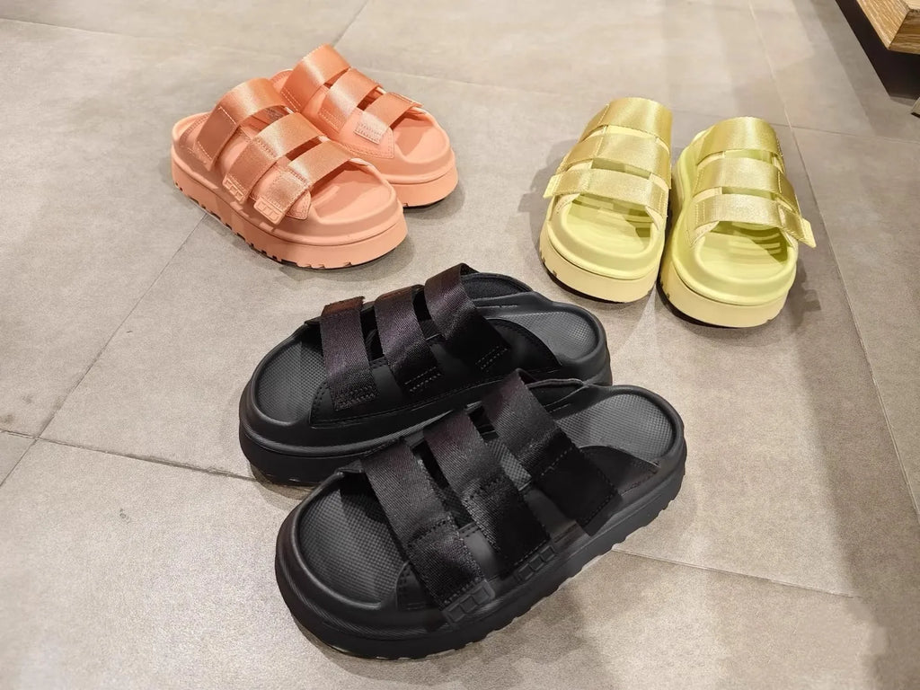 2025 Summer Women's Platform Sandals – Fashionable Slip-On Thick Sole Slide Shoes for Beach, Casual, and Outdoor Wear