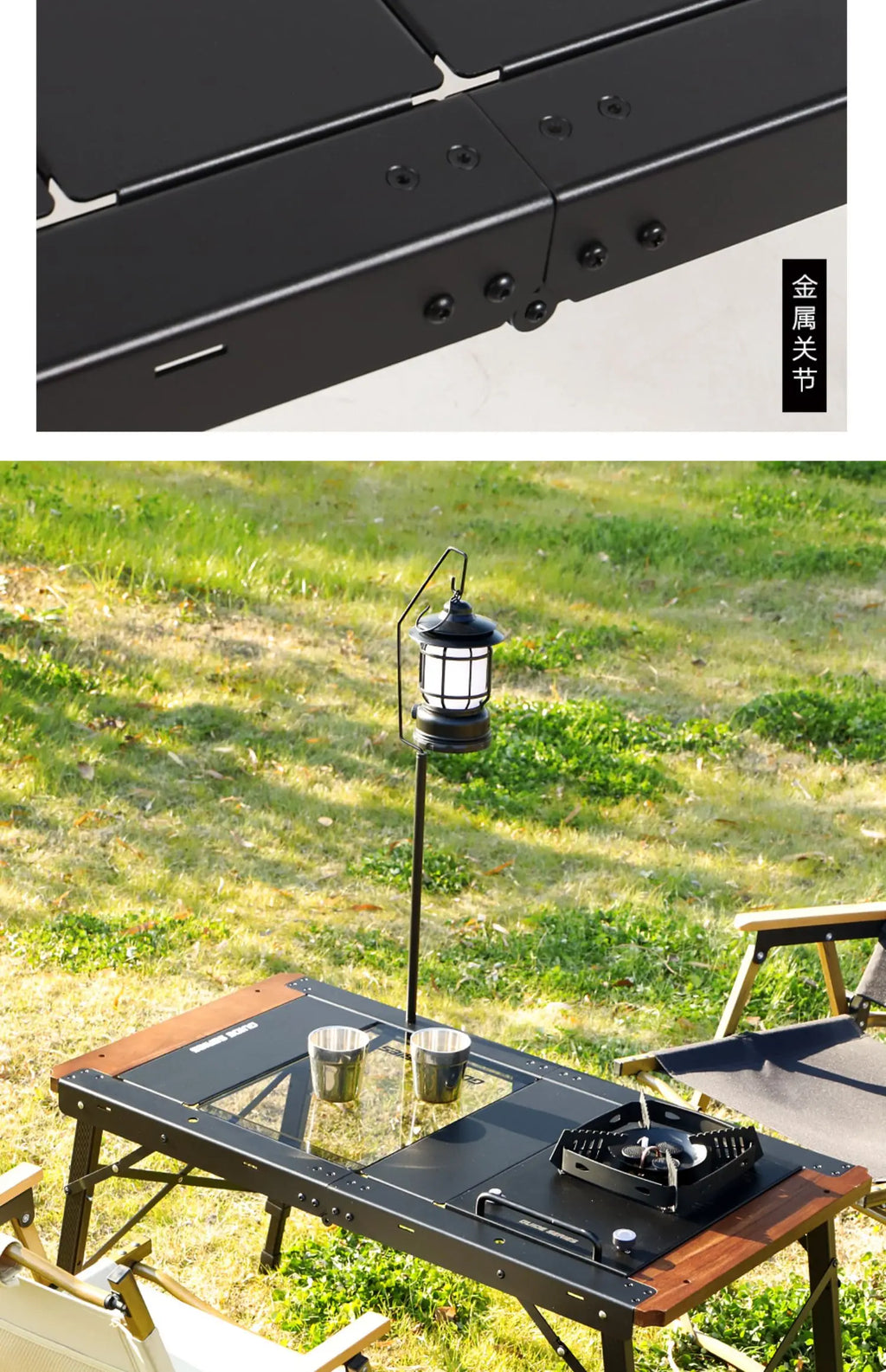 Dining Waterproof Outdoor Table Black Balcony Portable Backyard Outdoor Table Garden Camping Tuinmeubelsets Patio Furniture
