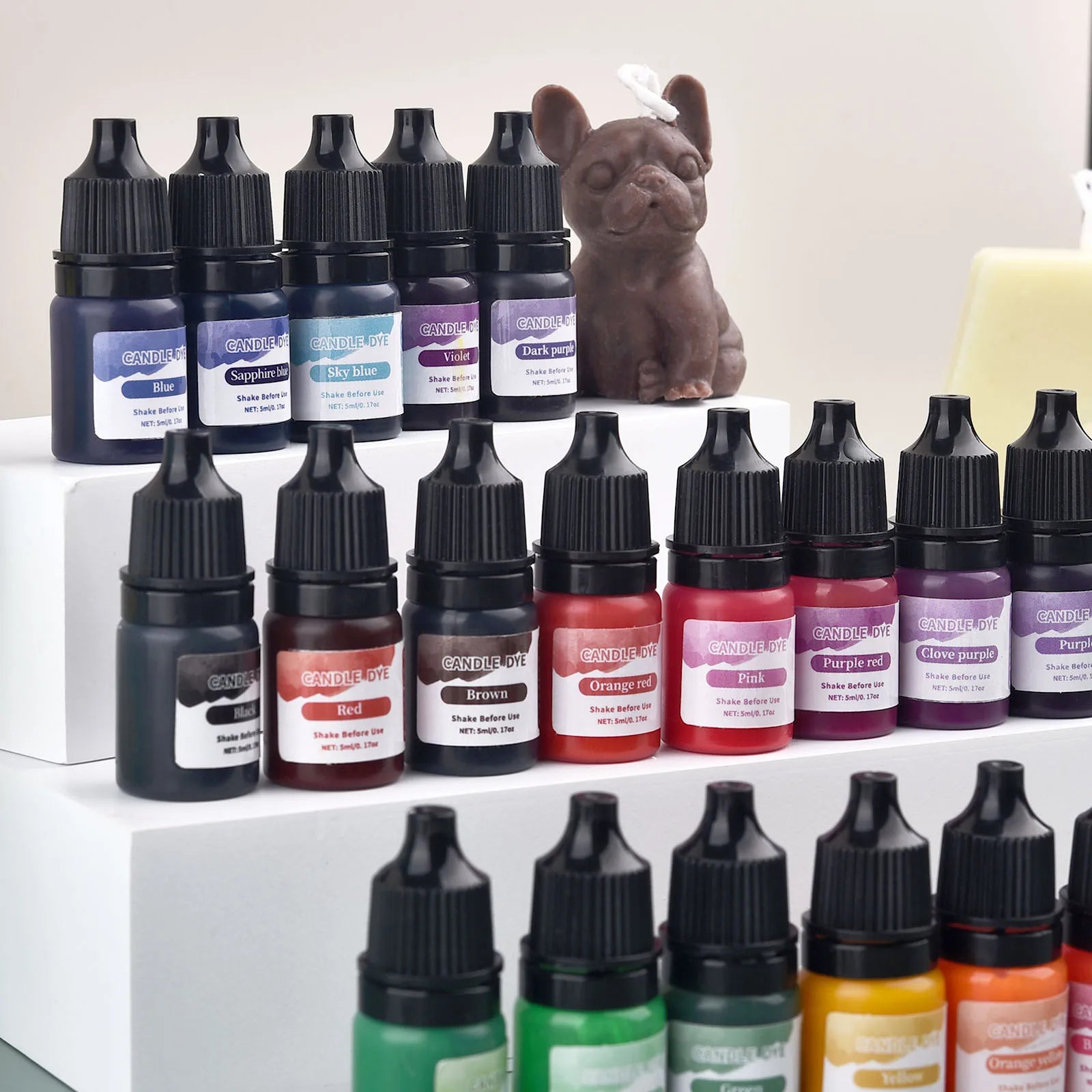 5ml/Bottle Candle Wax Pigment Colorant Non-Toxic Soy Candle Wax Pigment Liquid Dye Soy Wax DIY Soap Dyes Candle Making Supplies
