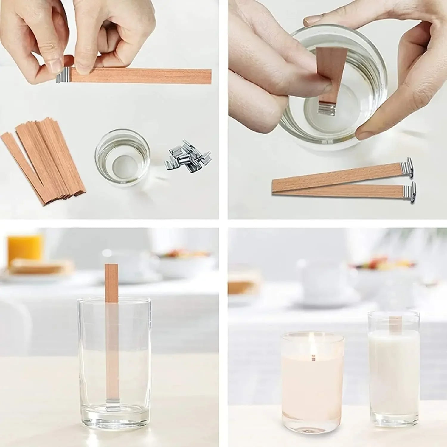 DIY Wood Wick Soy Candle Kit All-in-One Set for Single-Wick & Scented Candles Relaxing Craft for Beginners