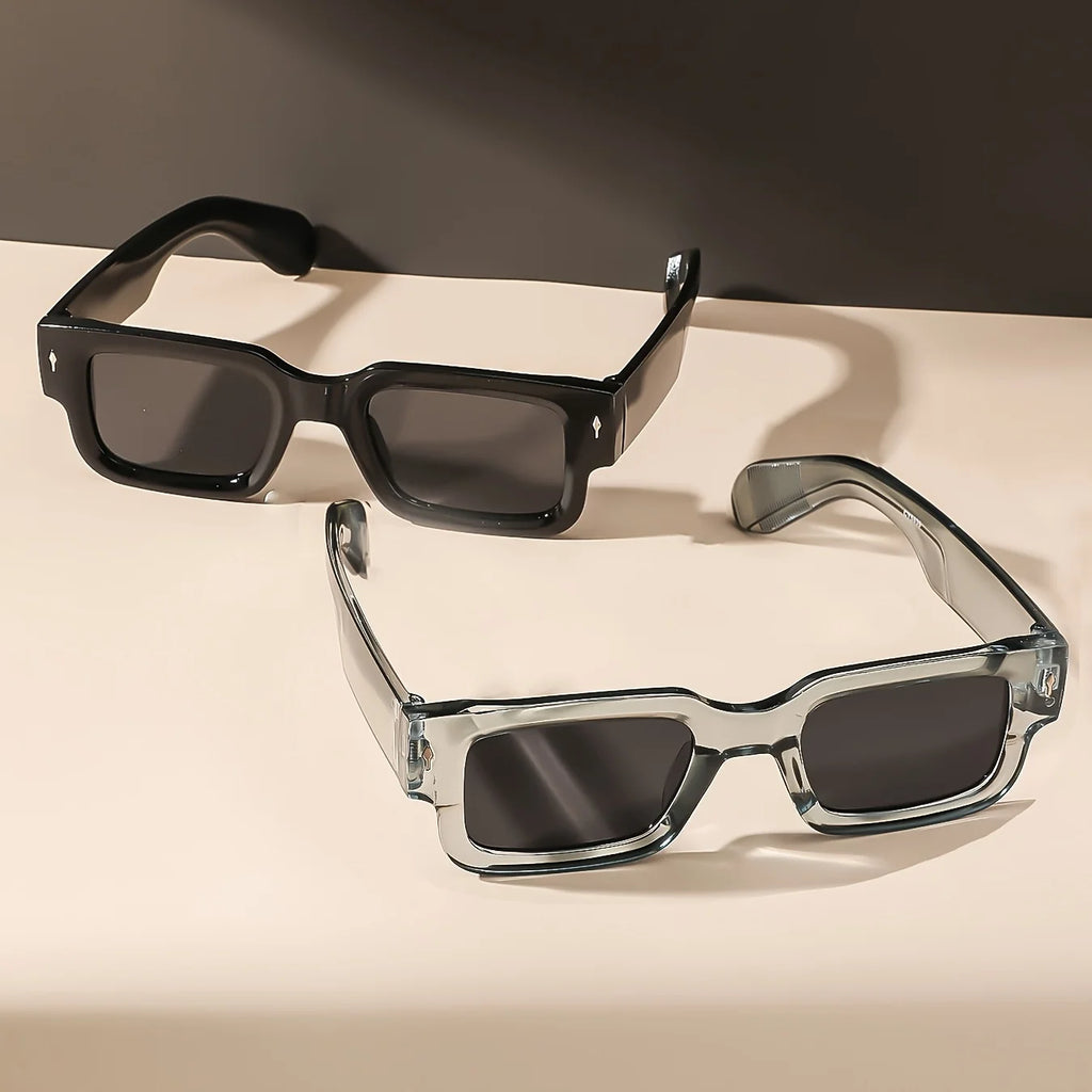 1PC Unisex Retro Square Sunglasses Classic UV Protection Plastic Frame Shades for Outdoor Travel Driving