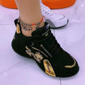 Designer Sneakers for Women Summer Leather Waterproof Casual Sports Shoes Women Lightweight Breathable Non-slip Platform Shoes