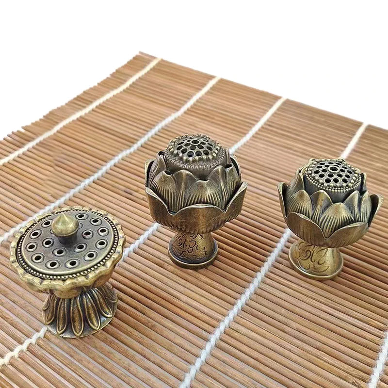 Brass Incense Burner Metal Aromatherapy Holder Unscented Ideal For Yoga Meditation Bedroom AmbianceHome Decor