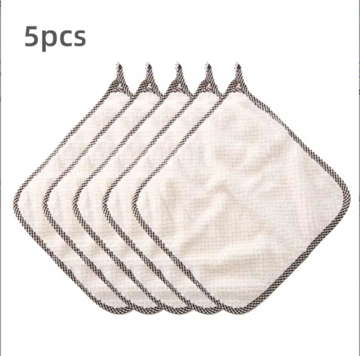 5pcs Soft Reusable Dish Towels, 9.8x9.8in Coral Fleece Cleaning Rags, Household Absorbent Non-shedding Dishwashing Cloth, Double
