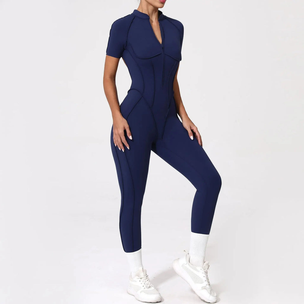 2025 New Style Women Yoga Apparel Workout Suit Gym Clothing Outdoors Sports Suit Short Sleeves Long Pants Suit Fitness Suit Set