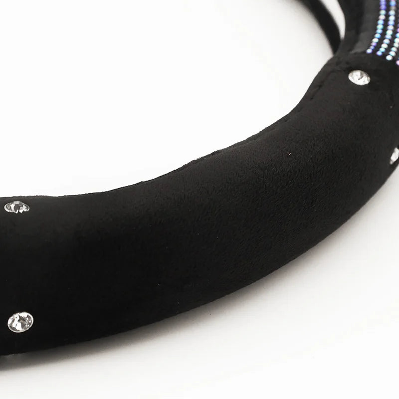 Car steering wheel cover, all season universal, beautiful with rhinestones, interior steering wheel decoration handle cover, fas