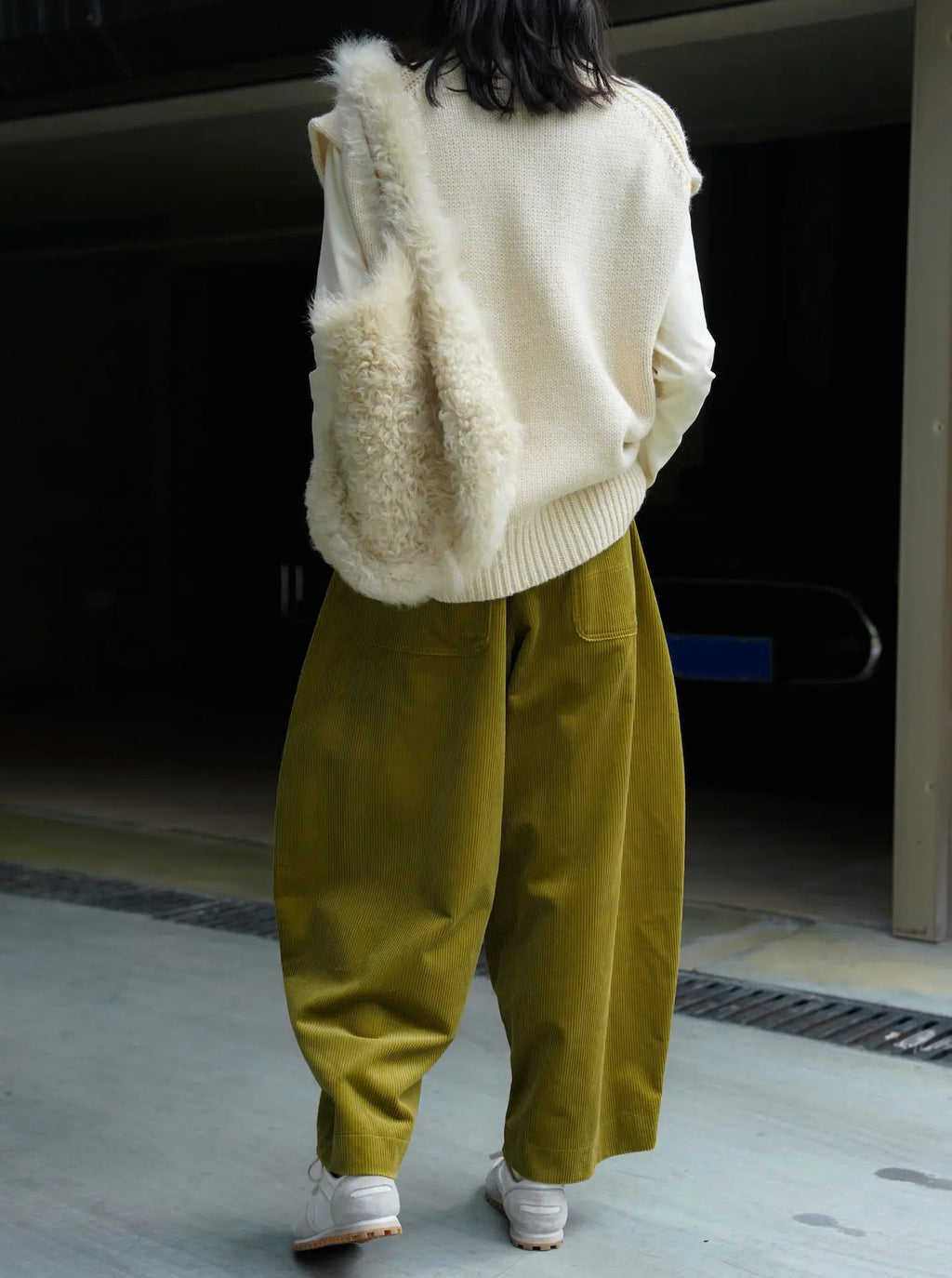 2025 Women Spring Fashion Big Wide Leg Pants Stretch High Waist Corduroy Pants Fashion Clothes 100% Cotton Pants Female Trousers