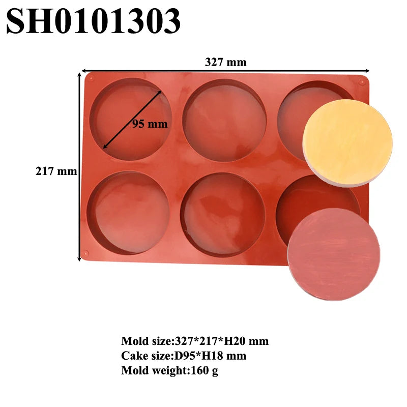 Cylindrical French Mousse Cake Mold Silicone Chocolate Mold Food Grade Kitchen Baking Tool Soap Mold Dessert Making Tools