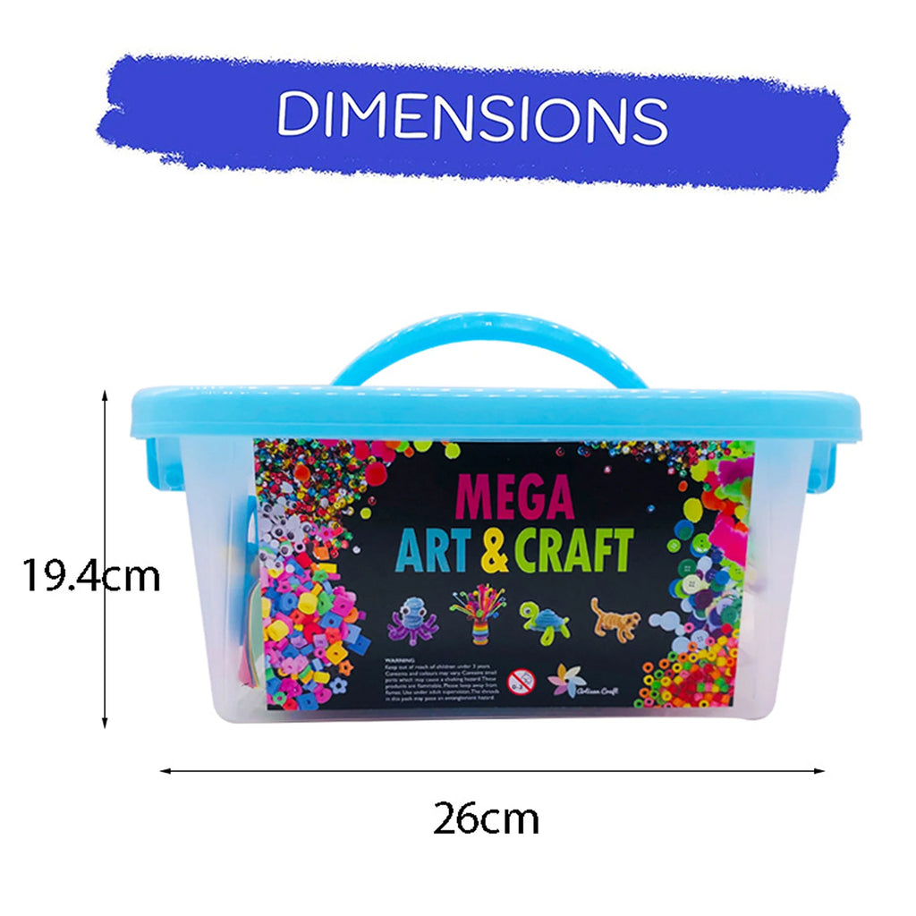 DIY Arts and Crafts Supplies Kit 2000+ Pieces Set Activity Craft Materials with Carrying Box Handmade Educational Gift