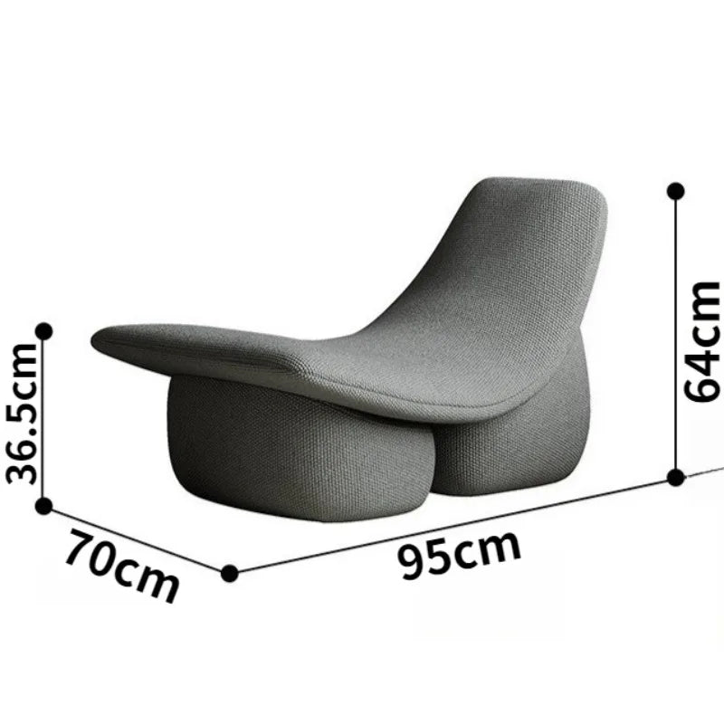 Fabric Creative Modern Living Room Sofas Solid Color Arc Single Sofa Corrosion-proof Wear-resistant Comfortable Home Furniture
