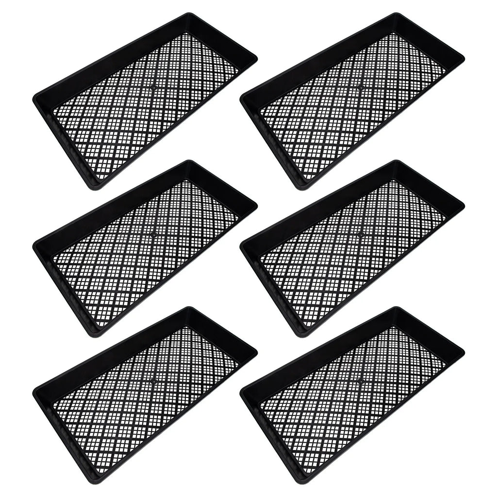 6Pcs Microgreens Growing Trays Sturdy Plant Nursery Plate for Seed Germination Reusable Sowing Tray with High Bearing Capacity