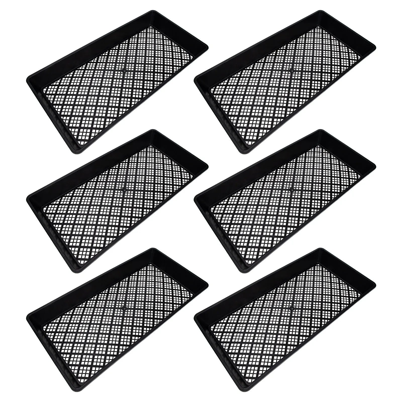 6Pcs Microgreens Growing Trays Sturdy Plant Nursery Plate for Seed Germination Reusable Sowing Tray with High Bearing Capacity