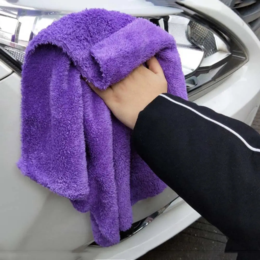 Car Detailing Polishing Auto supplies Edgeless Cleaning Towel Plush Washing Rag Car Cleaning Cloth Extra Microfiber Towels