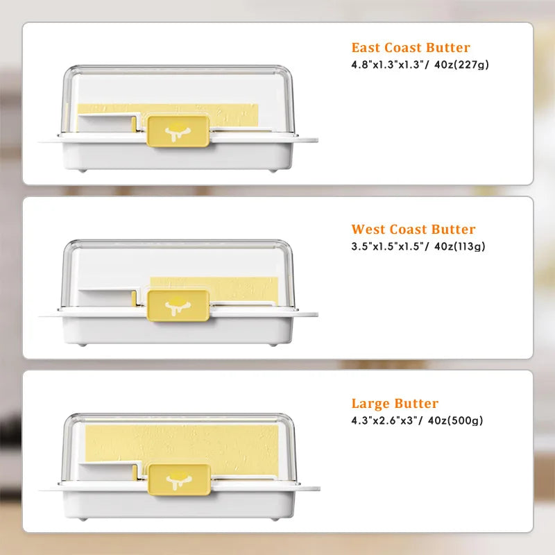Butter Dish with Cover Butter Fresh-keeping Box with Cutter Slicer Countertop Butter Box for Refrigerator Storage Tableware