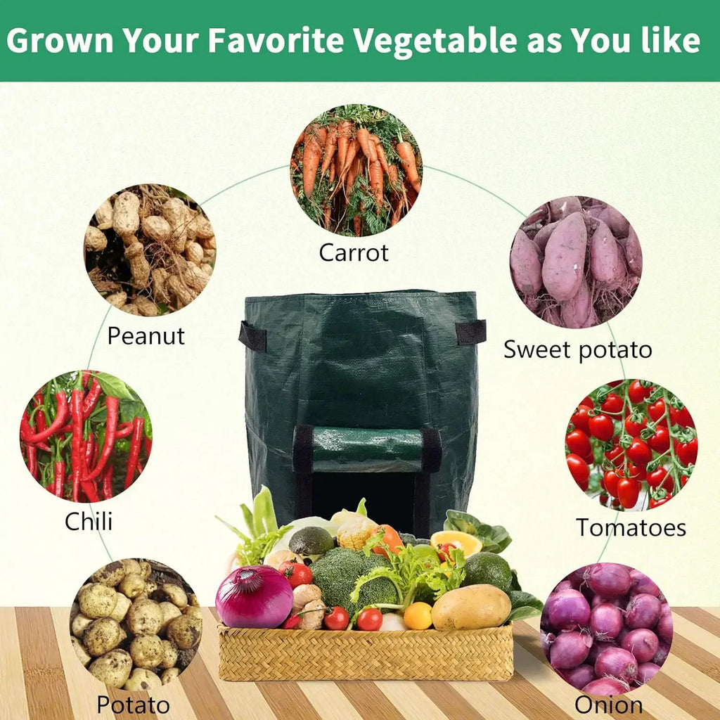 5/10Gallon Felt Plant Grow Bags Nonwoven Fabric Garden Potato Pot Greenhouse Vegetable Growing Bags Moisturizing Vertical Tools