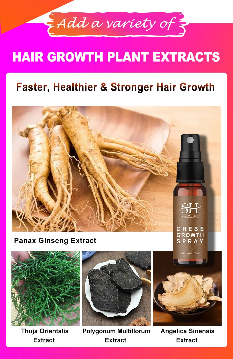 10ml African Chebe Spray Oil for Fast Hair Growth Repair Damaged Visible Result Stop Breakage Promotes Hair Growth For Women Men