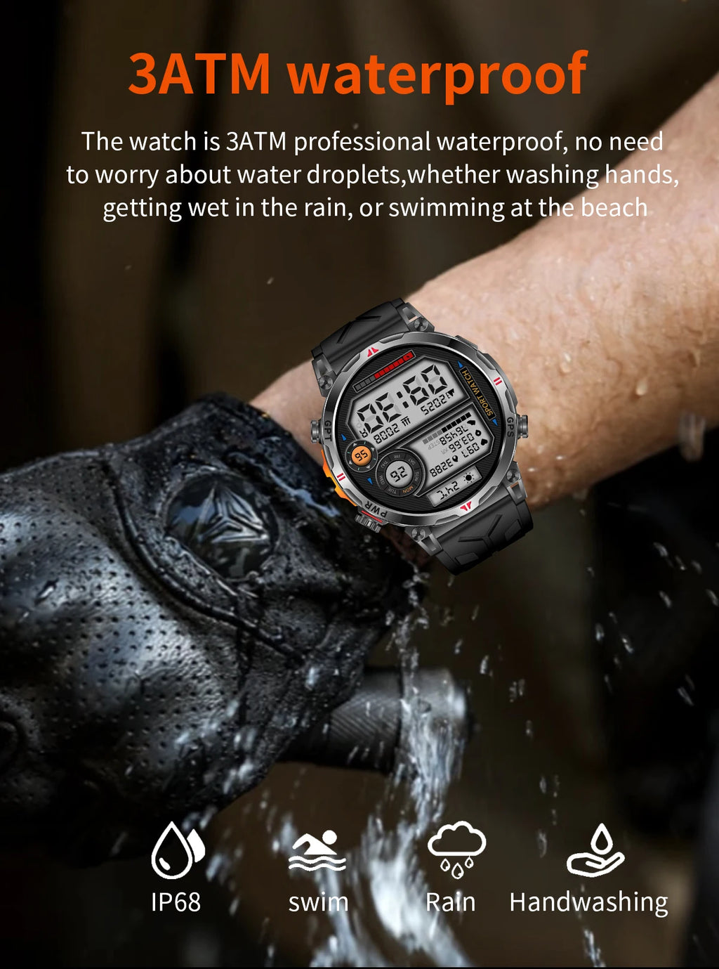 2026 New Outdoor GPS Sports Smartwatches Men Compass 10ATM Waterproof 24/7 Health Monitoring Chat GPT Bluetooth Call Smart Watch