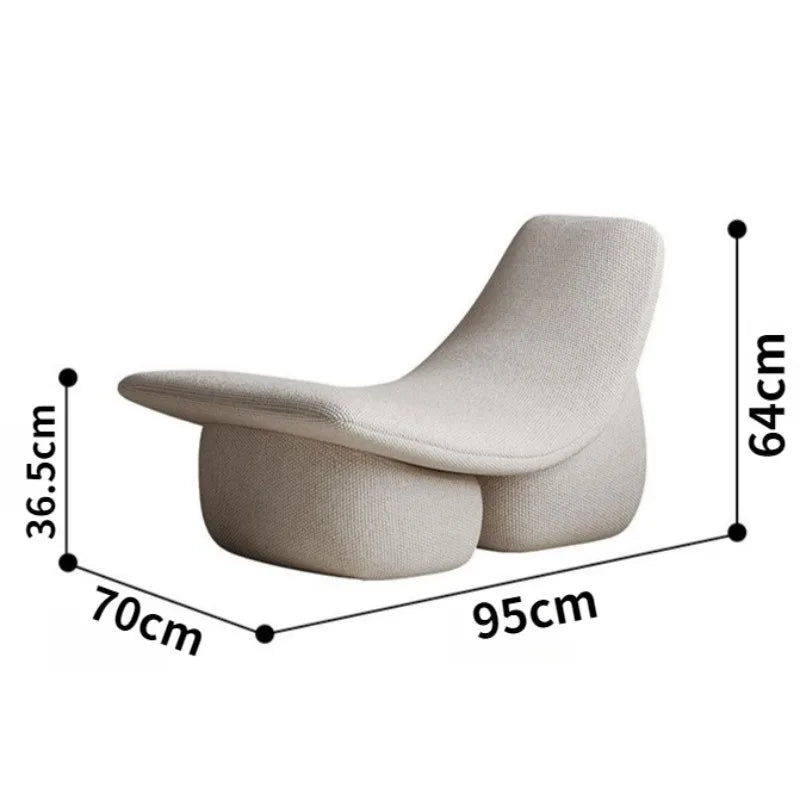 Fabric Creative Modern Living Room Sofas Solid Color Arc Single Sofa Corrosion-proof Wear-resistant Comfortable Home Furniture