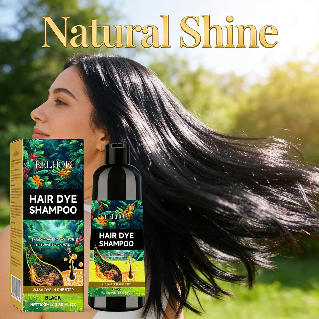 Black Hair Dyeing Shampoo Covering White Hair Enhancing Hair Shine Nourishing Root Beauty Hair Moisturizing Hairdressing Shampoo