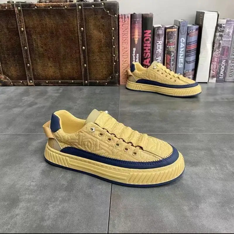 Korean Sneakers Men New Casual Shoes Men Fashion Flat Walking Vulcanized Shoes Male Trend Comfortable Sport Sneakers Men 2023