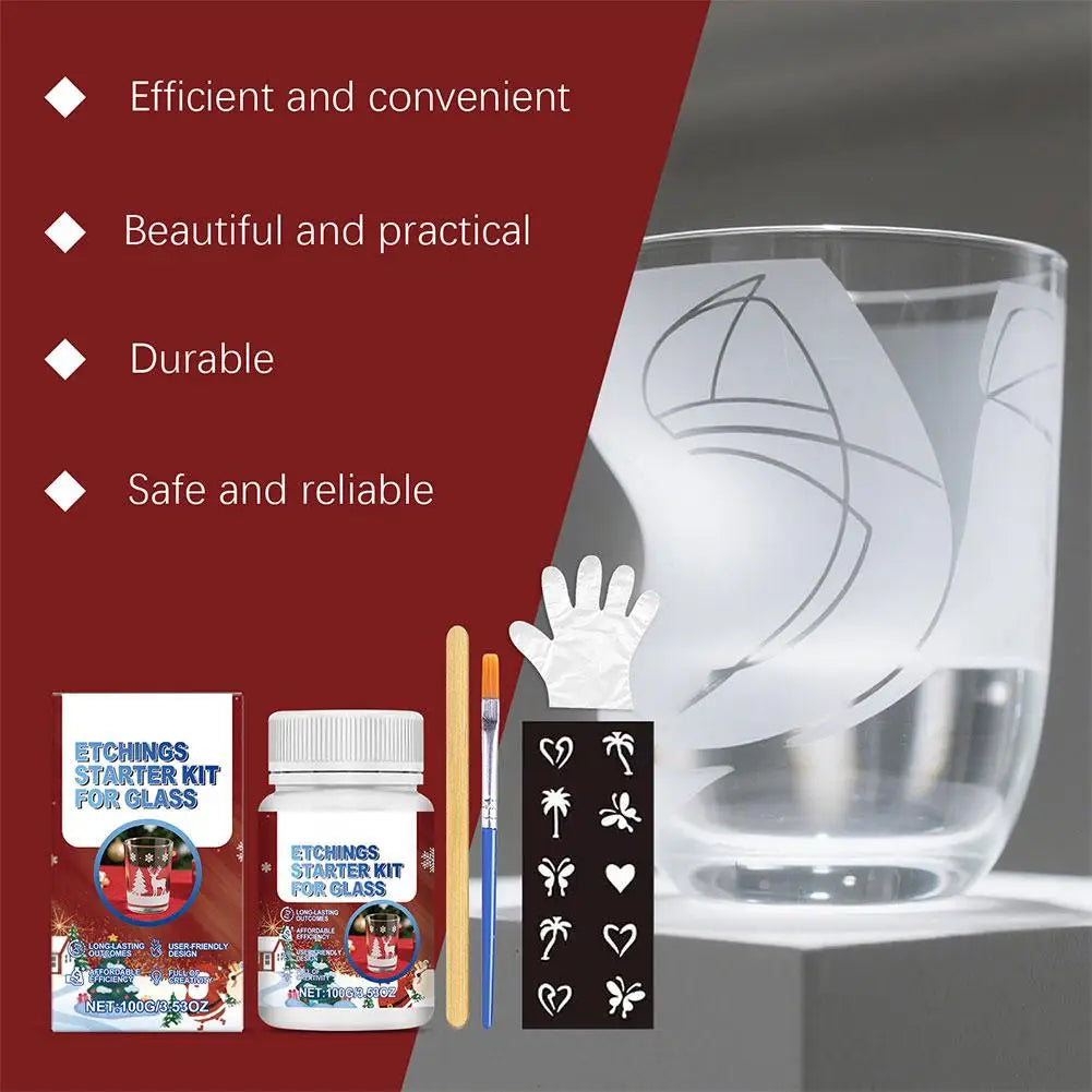 Easter Arts and Crafts Glass Handicraft Engraving Kit with 6 Tools Engraving Kit for Glass Beginners That Creates Engraving
