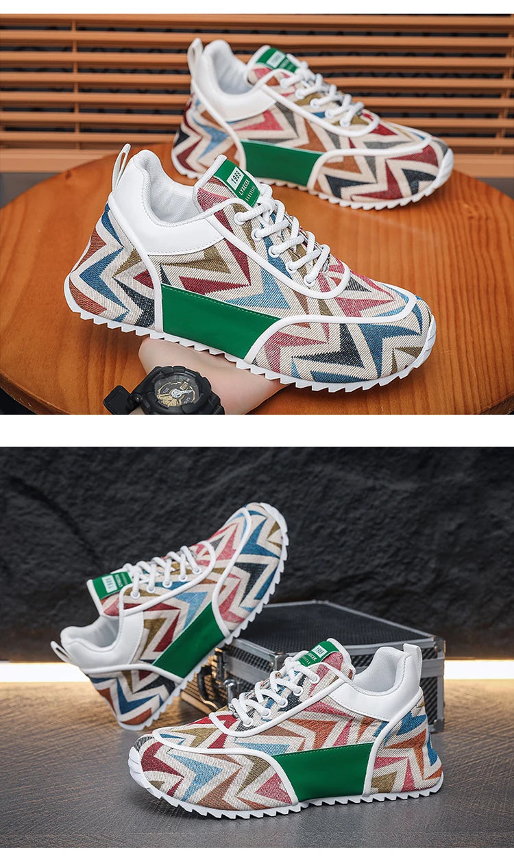 Chunky Sneaker Plus Size 45 46 47 48 Men Designer Shoes Fashion Casual Leather Mesh Breathable Increased Internal Platform Shoes